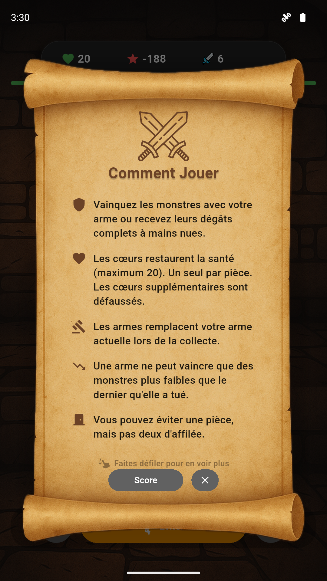 Apprenez les règles dans l'application