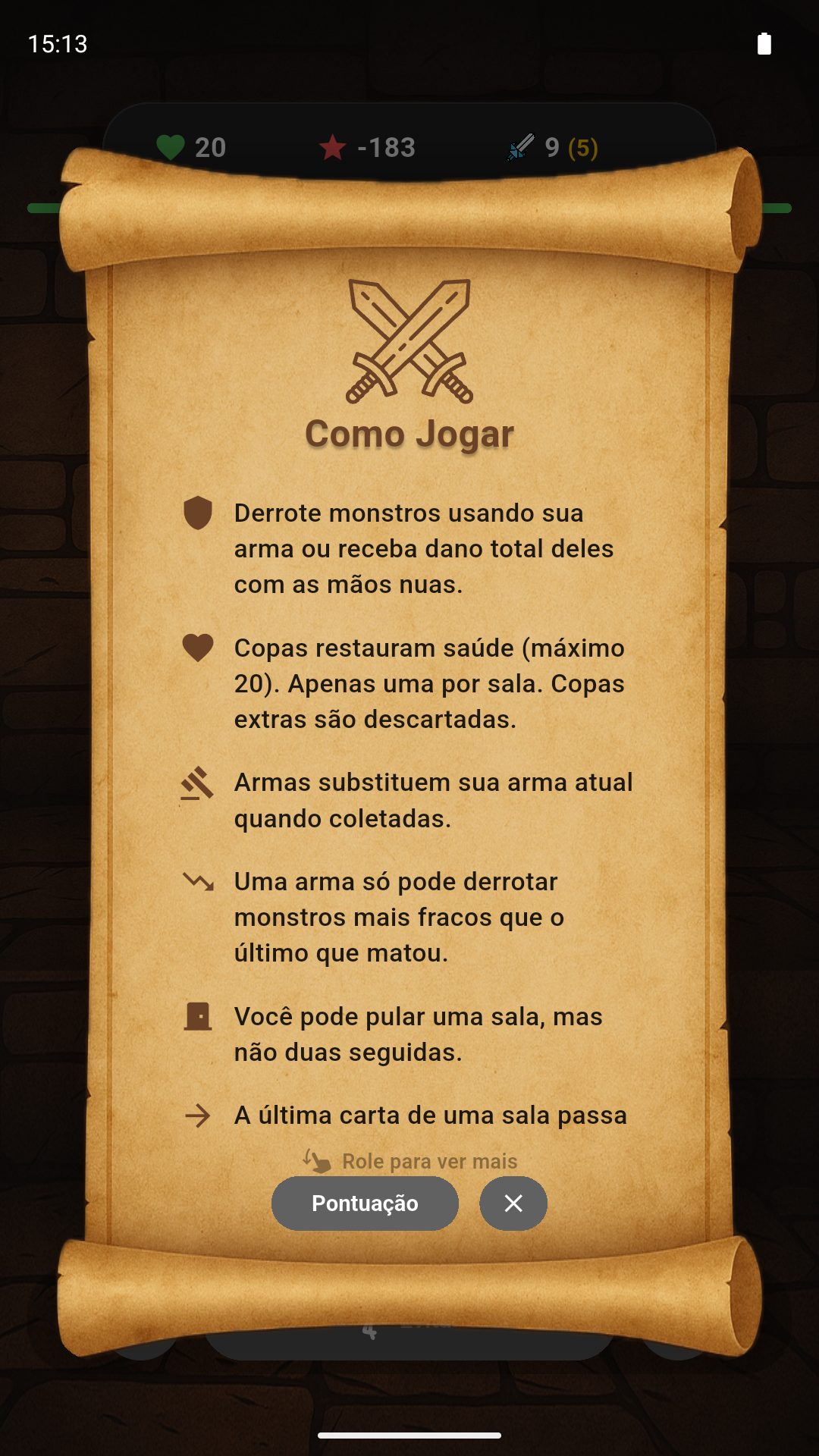 Aprenda as regras no aplicativo
